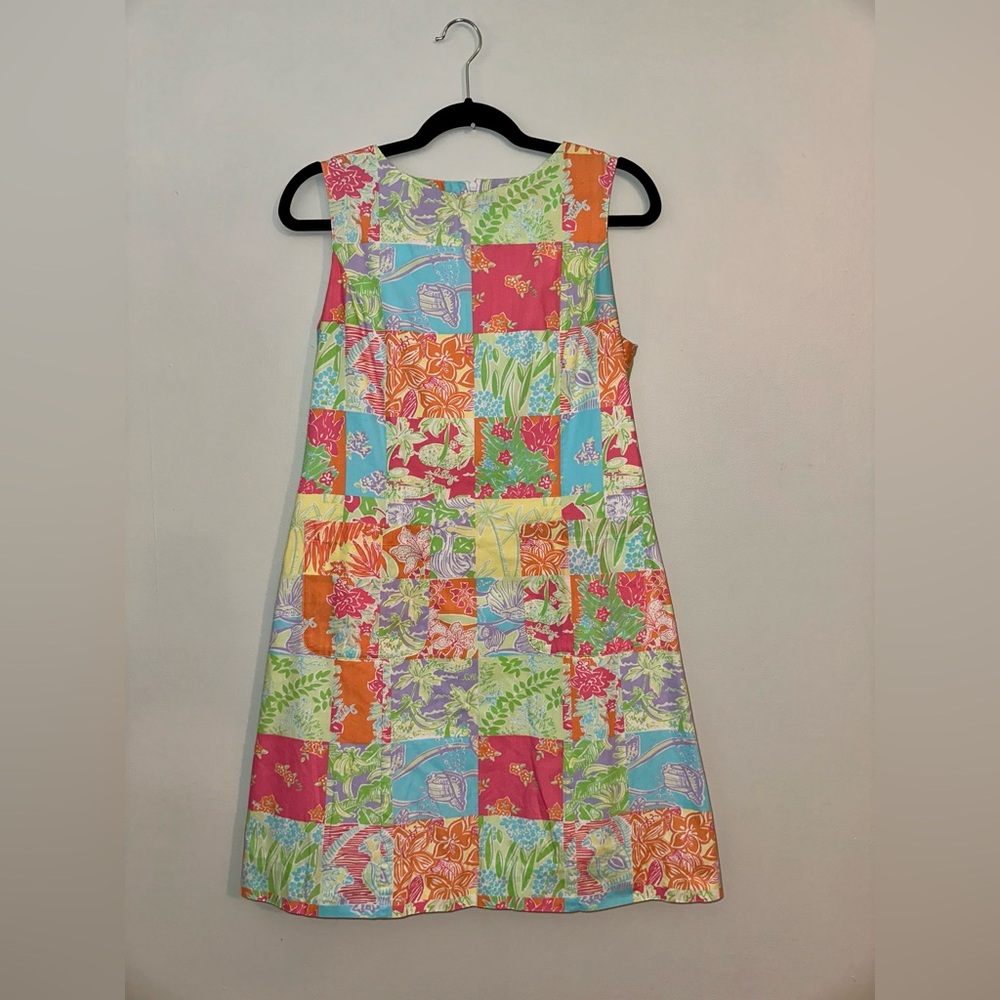 Lilly Pulitzer Multicolor Patchwork Floral Sleeveless Dress